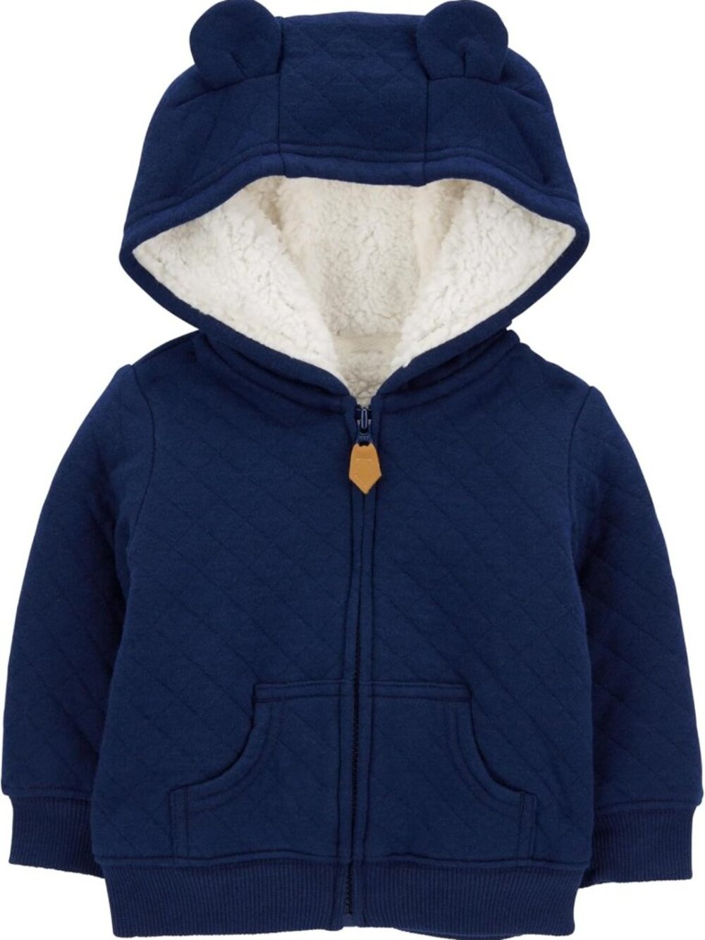 Cozy Baby Hooded Sweater Jacket with Soft Sherpa Lining for Warmth and Style
